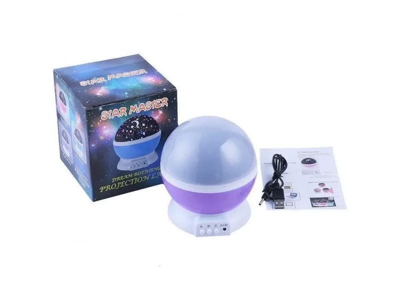Нічник-проєктор зоряне небо Star Master Dream QDP01 Фіолетовий, синій, рожевий 1726604971 фото