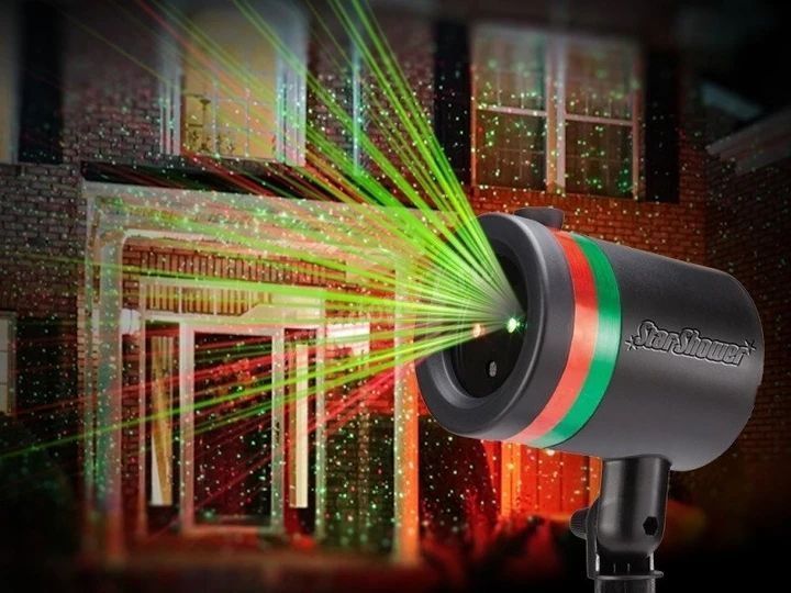 Лазерний проєктор &mdash; гірлянда на будинок STAR SHOWER Laser Light святкове освітлення рухомі точки 2301097738 фото