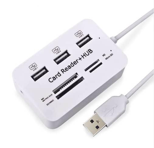 Картридер для читання карт-концентраторів HUB USB Combo 2.0 USB/MS/MS Pro DUO/SD/M2/MMC/MicroSD 1810849236 фото