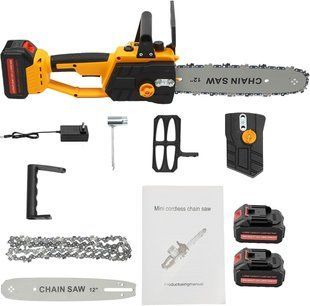 Акумуляторна ланцюгова пила в кейсі 12 inch Electric SAW YELLOW 1600 Вт 21V Li-Ion 2217686281 фото