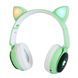 Бездротові навушники "Кошячі вушка" CatEar ST77M з підсвіткою RGB Bluetooth MP3 плеєр Green 2048942457 фото 1