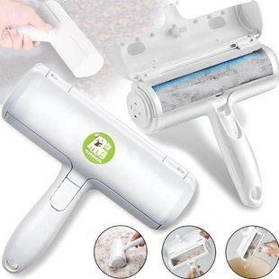 Щітка для збирання та видалення шерсті тварин Біла Pet Hair Remover Roller ролик із контейнером для чищення 2591931460 фото