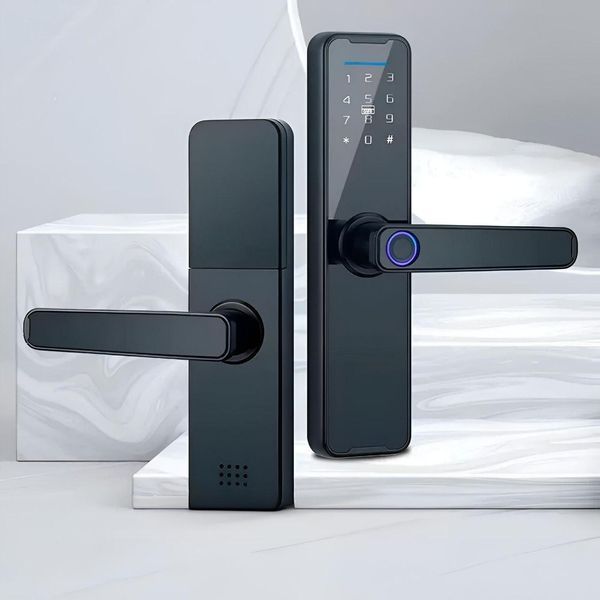 Розумний дверний замок із біометрією на батарейках і USB, Bluetooth, TUYA/ Електронний замок із паролем 2901303809 фото