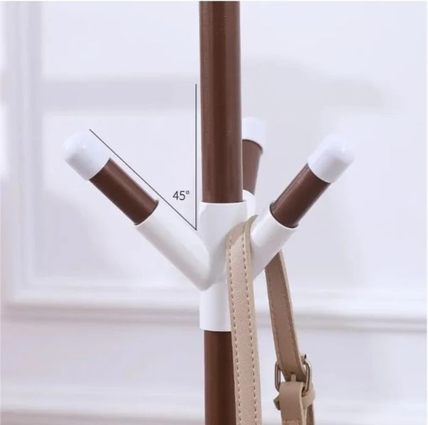 Вішалка стійка підлогова для одягу Coat Rack, металева на 9 гачків у три яруси розбірна на тринозі 2574951282 фото