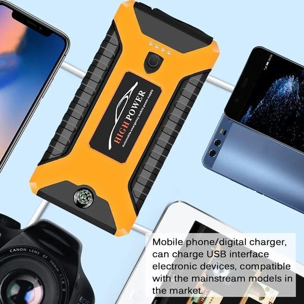 Пускозарядний автомобільний пристрій Jumpstarter 27JX 12В/2А з акумулятором на 99800mAh і ліхтарем ANS К 1713127008 фото