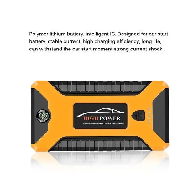 Пускозарядний автомобільний пристрій Jumpstarter 27JX 12В/2А з акумулятором на 99800mAh і ліхтарем ANS К 1713127008 фото
