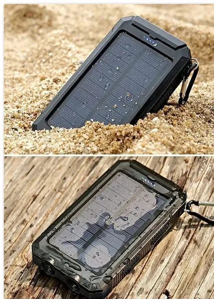 POWER BANK D003 на 30000 mAh і 2 USB із сонячною панеллю 1761232451 фото