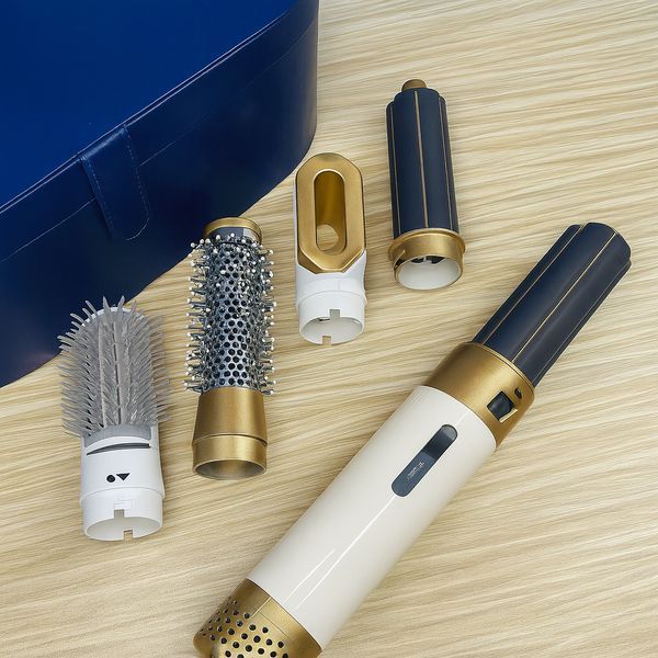 Стайлер 5в1 HAIR BRUSH Styler + Коробка Чохол Білий з функціями надання об'єму, випрямлення 2800320075 фото