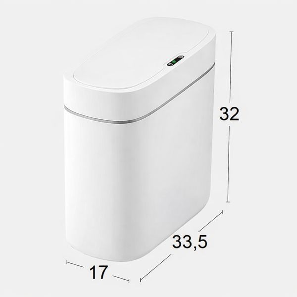 Сенсорне відро для сміття Joybos Smart Automatic 12 л з датчиком руху та системою адсорбції запахів (біле) 2897349145 фото