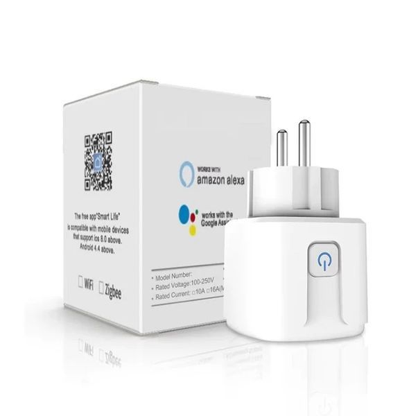 Розумна WiFi-розетка 16 А, Smart 3680 Вт/Ракетка з керуванням через телефон/Інтелектуальна розетка 2692779674 фото