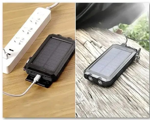 POWER BANK D003 на 30000 mAh і 2 USB із сонячною панеллю 1761232451 фото
