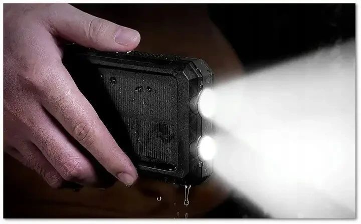 POWER BANK D003 на 30000 mAh і 2 USB із сонячною панеллю 1761232451 фото