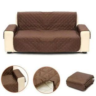 Двостороння накидка на диван Couch Coat коричневого кольору Чохол для меблів водонепроникний 2436386848 фото