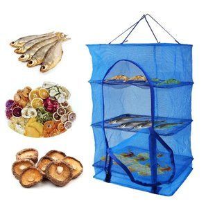 Сітка для сушіння фруктів овочів риби триярусна 45х45х70, Сітка для сушіння 1855463528 фото