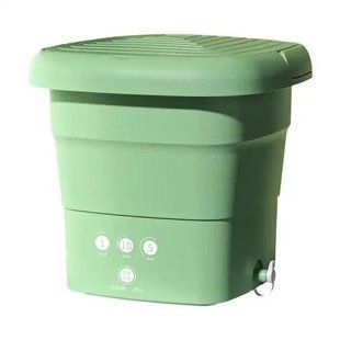 Складана пральна машина Folding Washing Machine силіконова складана стирання відро 7&nbsp;л. Зелений 2280946914 фото
