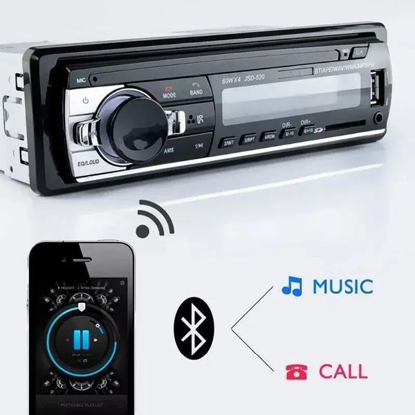 Автомагнітола з чистим звуком з USB і BLUETOOTH, акустика в автомобіль 2273934220 фото