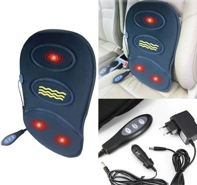 Масажна накидка 3 Режими для автомобіля й офісу з прогрівом Robotic Cushion Massage HL-802 1930877301 фото