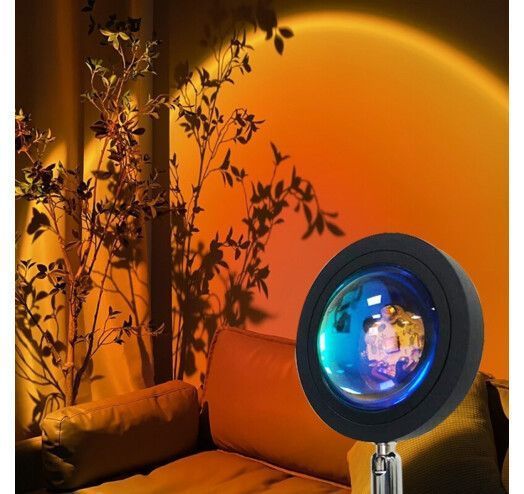 Проєкційний світильник Sunset Lamp з ефектом заходу сонця, світанку fm-23 1445018211 фото