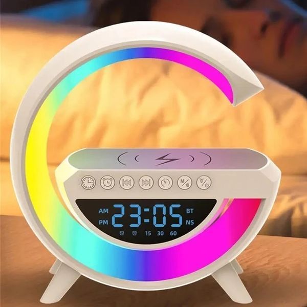Настільна смарт-лампа, нічник BT-3401 RGB Rainbow Light-Wireless Happy Light з Bluetooth колонкою + бездрот 2049204232 фото