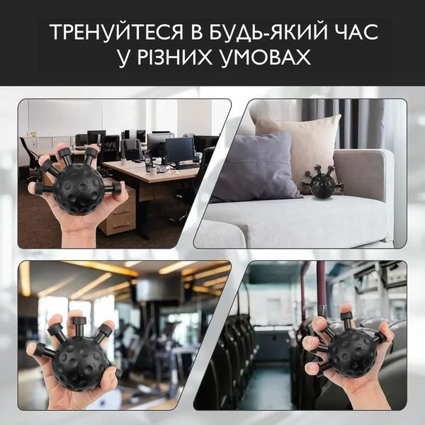 Еспандер для пензлів із двома рівнями навантаження із силікону та металу для тренування пальців YJ-8819 2700895891 фото