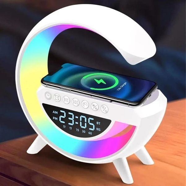 Настільна смарт-лампа, нічник BT-3401 RGB Rainbow Light-Wireless Happy Light з Bluetooth колонкою + бездрот 2049204232 фото