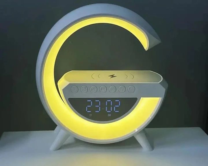 Настільна смарт-лампа, нічник BT-3401 RGB Rainbow Light-Wireless Happy Light з Bluetooth колонкою + бездрот 2049204232 фото