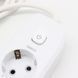 Подовжувач на 4 розетки +2USB, Type-c, 2 м, Q603 Білий / Мережевий подовжувач/переноска розетка / Мережевий фільтр 2483395560 фото 2