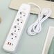 Подовжувач на 4 розетки +2USB, Type-c, 2 м, Q603 Білий / Мережевий подовжувач/переноска розетка / Мережевий фільтр 2483395560 фото 1