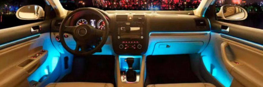 Світлодіодна RGB стрічка для підсвічування салону автомобіля з пультом ДК 4 шт. по 18 льод ELITE LUX EL-1228 1248928351 фото