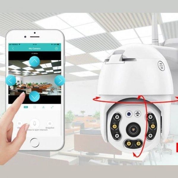 Поворотна вулична IP-камера відеоспостереження PTZ WiFi xm 2mp з віддаленим доступом 1714338233 фото