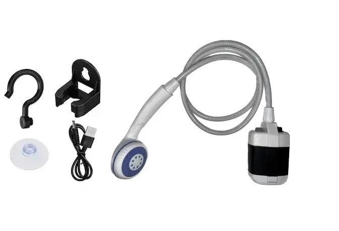 Душ портативний, кемпінговий із помпою на акумуляторі USB Travel shower 2200 мАг 1947382950 фото