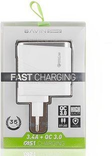 Якісний зарядний пристрій BAVIN PC522 35 W Fast Charger 5V-3.4A 1815432584 фото