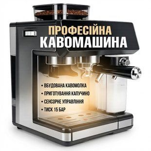 Кавомашина автоматична Zepline ZP-6807 1500 Вт з кавомолкою та капучинатором 20 Бар 2888444569 фото