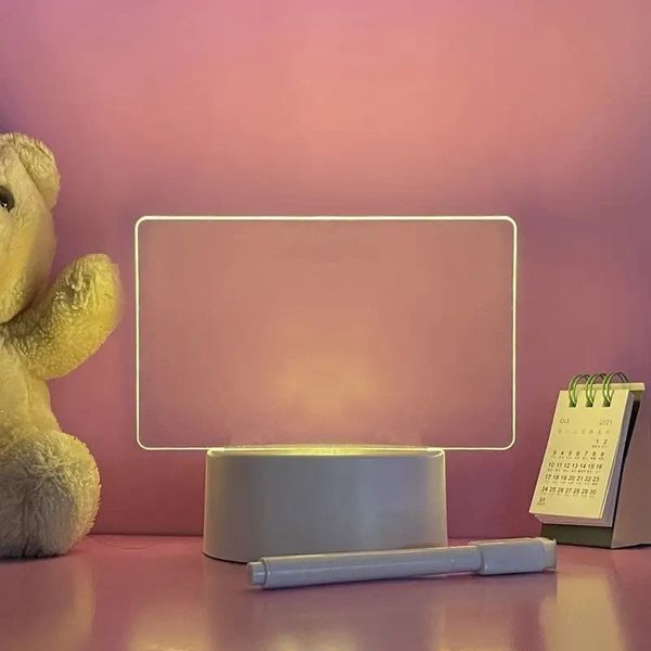 Акрилова дошка на підставці з підсвіткою та маркером USB 3054076293 фото