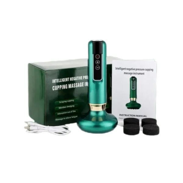 Вакуумний антицелюлітний масажер для тіла масаж гуашю Cupping Massager GREEN 2356853645 фото