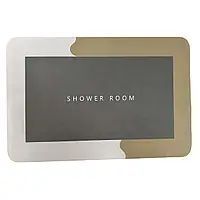 Міцний вологостійкий килимок для ванни Shower Room 40х60 см Сірий, Синій, Рожевий, Зелений, коричневий 1865411649 фото