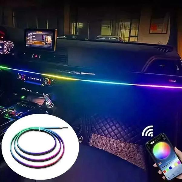 Підсвітка салону Ambient light Rgb, світлодіодна стрічка торпеди USB Bluetooth багатобарвна 2341840028 фото