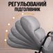 Регульоване крісло-гойдалка Y-03, з підставкою для ніг і підголівниками, для відпочинку вдома, сіре 2899145524 фото 3