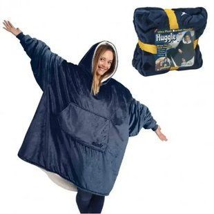 Толстовка плед із капюшоном Huggle Hoodie Синій 1670121214 фото