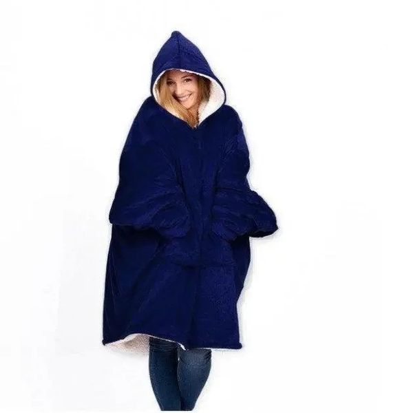 Толстовка плед із капюшоном Huggle Hoodie Синій 1670121214 фото