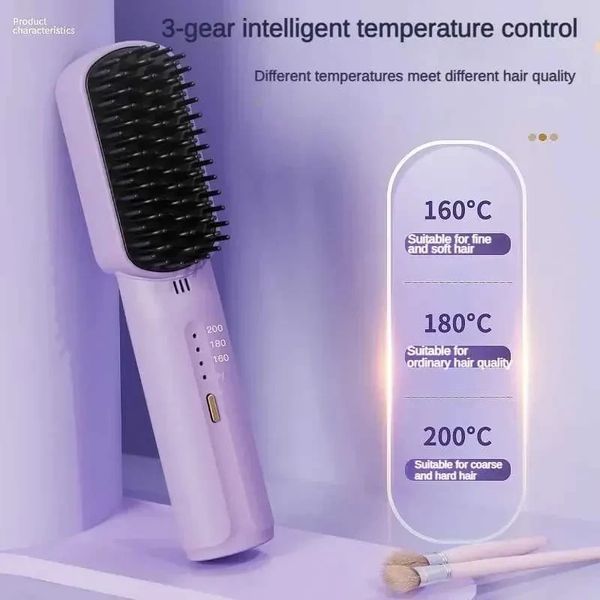 Бездротовий випрямляч для волосся Yopin Mini Hair Artererers 2600MH Бездротовий акумуляторний гребінець 2334788370 фото