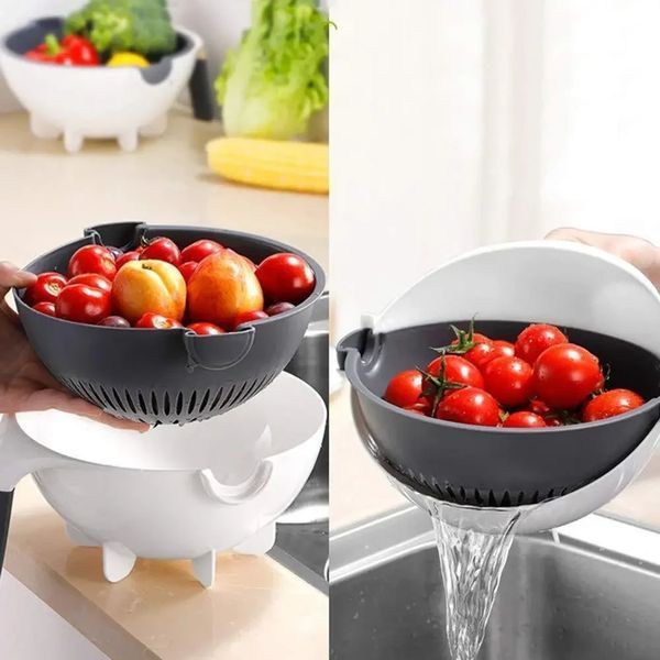 Багатофункціональна обертова овочерізка WET BASKET 2642662257 фото