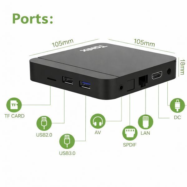 Smart TV-приставка Tanix TX3 Mini / Android TV / 2 GB + 16 GB / 4-ядерний Amlogic / Wi-Fi / 4K підтримка 2879130497 фото