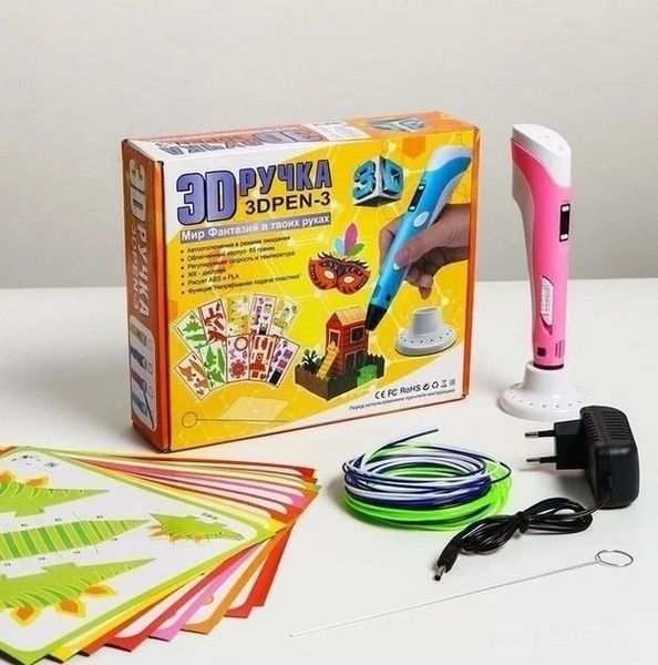 3D-Ручка 3Dpen З Lcd Екраном Повний Набір Пластик Рожевий 2024155388 фото