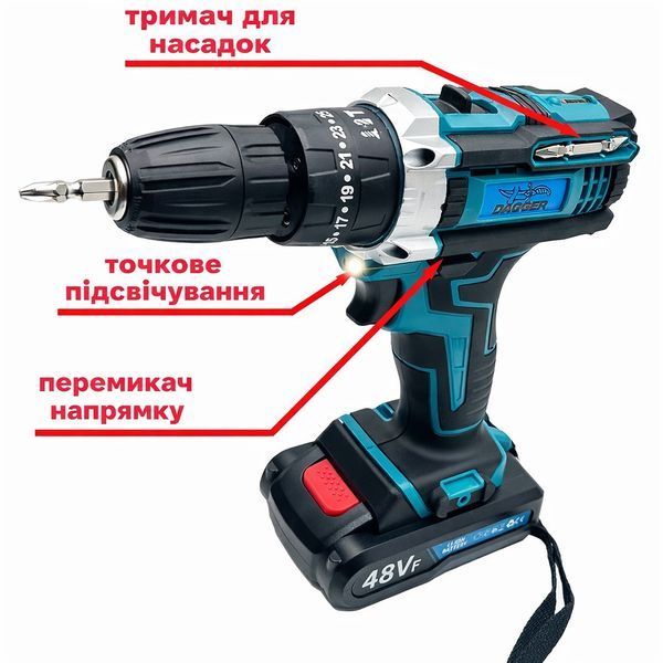 Шурупокрут MulinSen C016B, 24 В, набір інструментів, кейс 2869724671 фото
