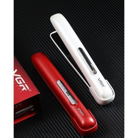 Випрямляч для волосся Hair Straightener VGR V-585 бездротовий, з 3 рівнями нагрівання, Червоний Срібло 2070843864 фото