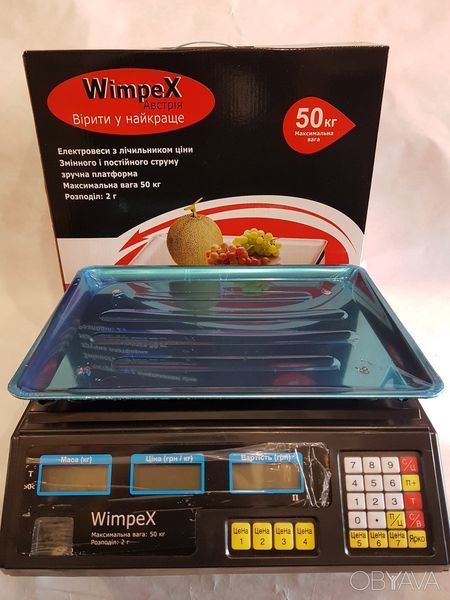 Торгові ваги електронні 50 кг 4V Wimpex sa90331 Чорний Найкраща ціна! 1133280783 фото
