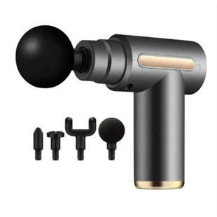 Масажер м'язовий ручний Massage Gun Акумуляторний перкусійний Масажний 4 насадки для рук ніг шиї 2303266851 фото