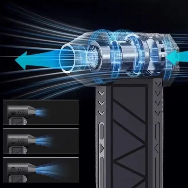 Міні турбовентилятор 5000 мА&middot;год, від USB, ZY7400-SE/PRO/Акумуляторна повітродувка/ Портативний турбофен 2644060868 фото