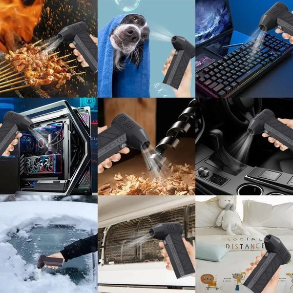 Міні турбовентилятор 5000 мА&middot;год, від USB, ZY7400-SE/PRO/Акумуляторна повітродувка/ Портативний турбофен 2644060868 фото